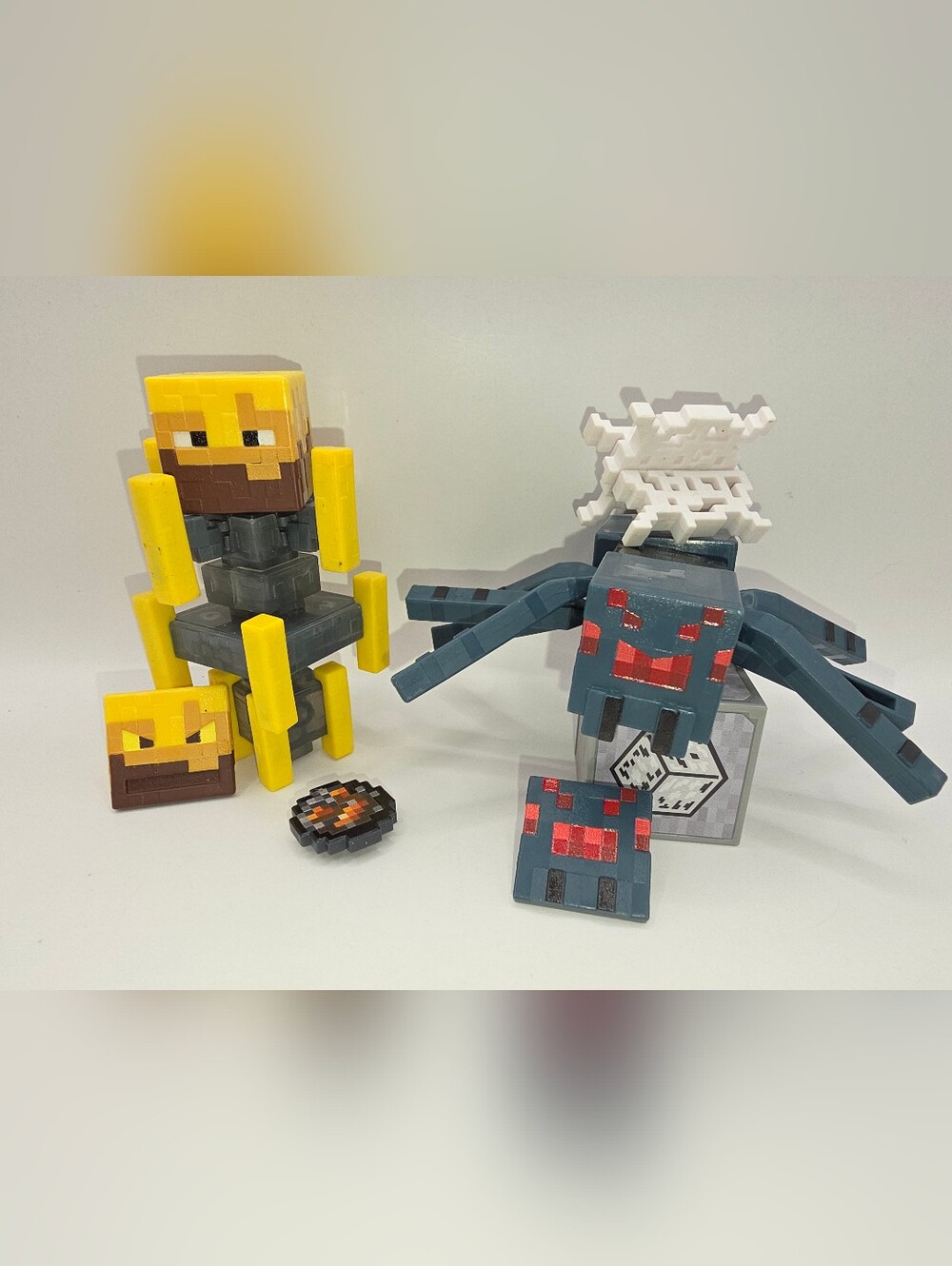 Minecraft Comic Maker Cave Spider Burning Blaze ( spider missing leg )